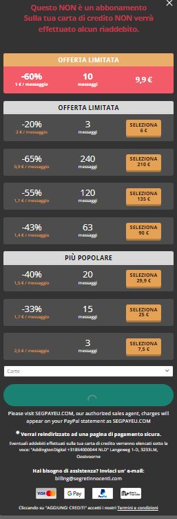 Costi e Metodi di Pagamento